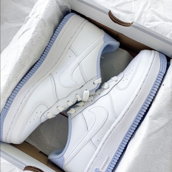 Nike Shoes - Nike Air Force 1 Low White Hydrogen Blue